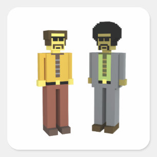 Choco och HT Bunz Fyrkantigt Klistermärke