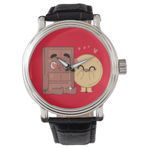 Choco och Pancake Par Kärlek Valentine Matching Armbandsur