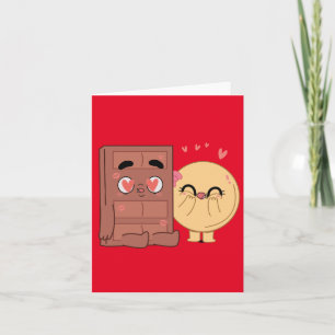 Choco och Pancake Par Kärlek Valentine Matching Inbjudan
