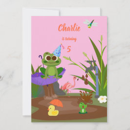 Choco Pond Froggy-Roligtens födelsedag Inbjudningar
