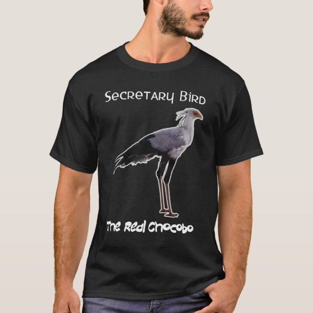 Chocobo (sekreterarefågel) - för mörk t shirt (Framsida)