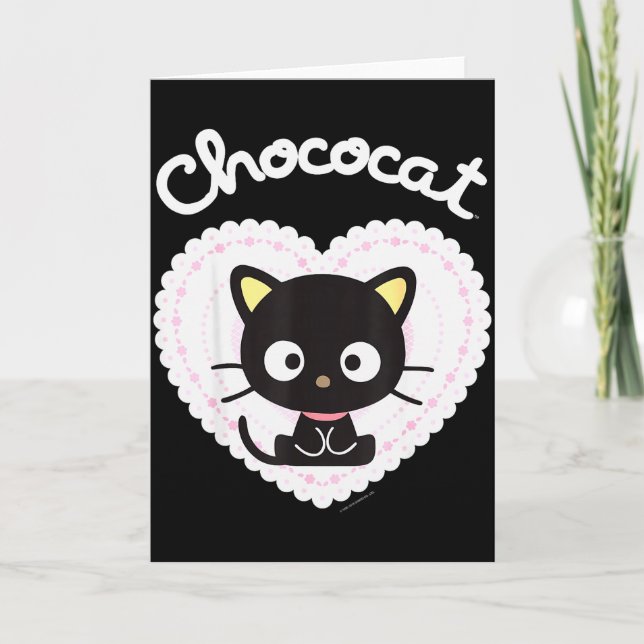 Chococat Söt Alla Hjärtans Dag T-Shirt  Kort (Framsida)