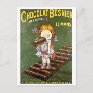 Chocolat Besnier Vintage annons Vykort