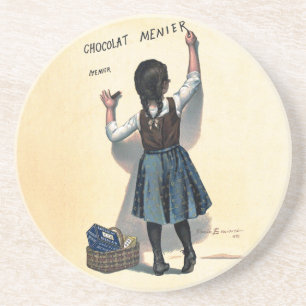 Chocolat Child Writer Wall Victorian Art Underlägg Sandsten