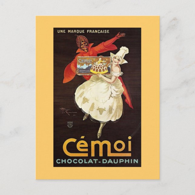 Chocolat Dauphin Fransk Girls1924 Vykort (Framsida)