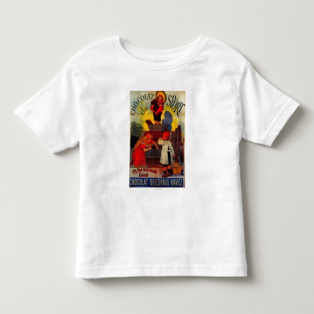 Chocolat du Sport Vintage PosterEurope Tee Shirt (Framsida)