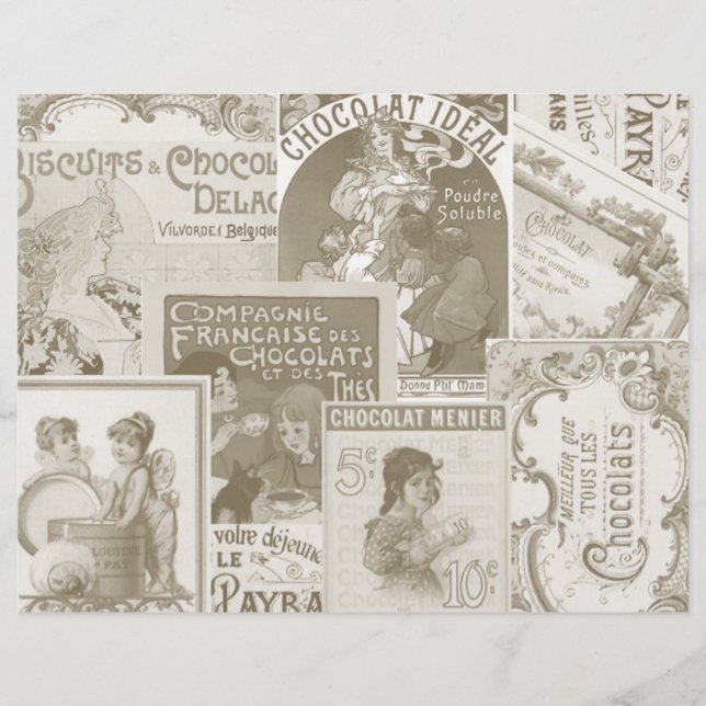 Chocolat Francais publicité Découpage et Collage (Framsida)