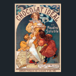 Chocolat idéal Frankrike Art nouveau Vintage Wall  Poster<br><div class="desc">Helt återställd vintage art nouveau poster från Frankrike. Observera att våra poster är högkvalitativa reproduktioner baserade på professionell, mycket högupplösta skanningar av originalen. Vår processaa för manuell retuschering omfattar inte använda av filter som tar bort originaldetaljer eller struktur som du kommer att se i originalutskriften. Alla detaljer förblir intakta. Färg...</div>