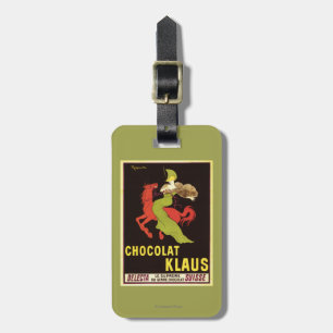 Chocolat Klaus annonseringaffisch Bagagebricka