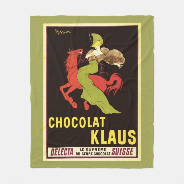 Chocolat Klaus annonseringaffisch Fleecefilt (Framsidan)