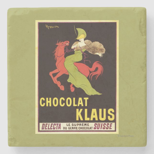 Chocolat Klaus annonseringaffisch Underlägg Sten (Framsidan)