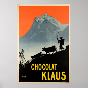Chocolat Klaus, schweizisk Poster