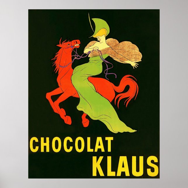 Chocolat Klaus ~ Vintage Fransk Annons. Poster (Framsidan)