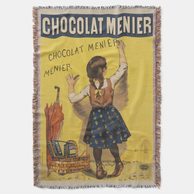 Chocolat Menier Little Girl Wall Writing Filt (Framsidan Vertikal)
