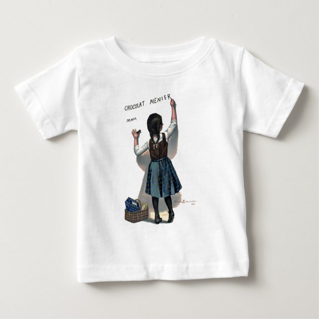 Chocolat Menier Little Girl Wall Writing Tee (Framsida)