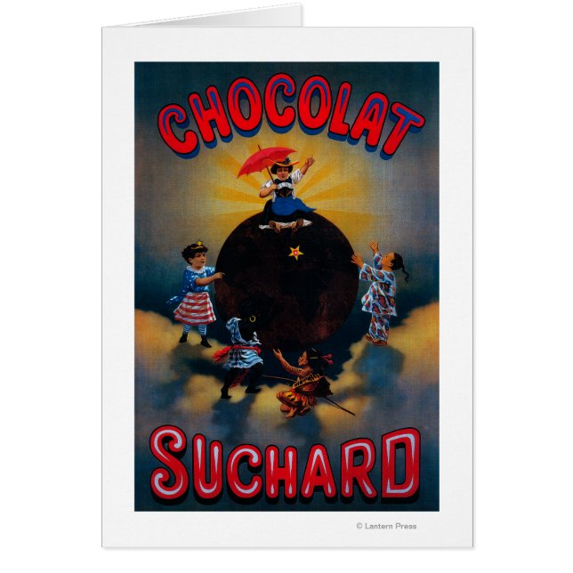 Chocolat Suchard Vintage PosterEurope Hälsningskort (Framsidan)