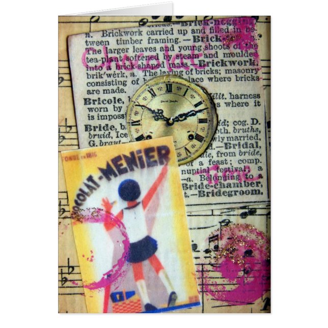 Chocolat Time Collage Hälsningskort (Framsidan)