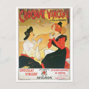 Chocolat Vincent Vintage Food Ad Art Vykort