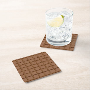 Chocolate Älskare Delight Underlägg Papper Kvadrat