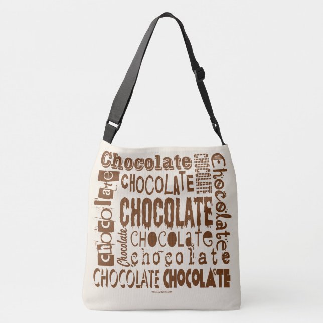 Chocolate Älskare Font Jumble Kor Body Bags Tygkasse (Baksida)