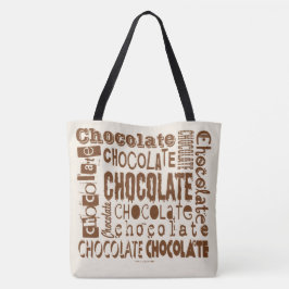 Chocolate Älskare Font Jumble Kor Body Bags Tygkasse