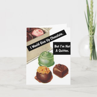 Chocolate Älskare Funny Vintage Birthday Kort