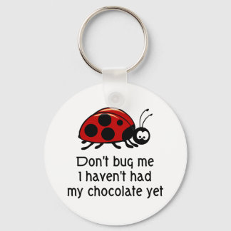 Chocolate Älskare Ladybug Keychain Nyckelring