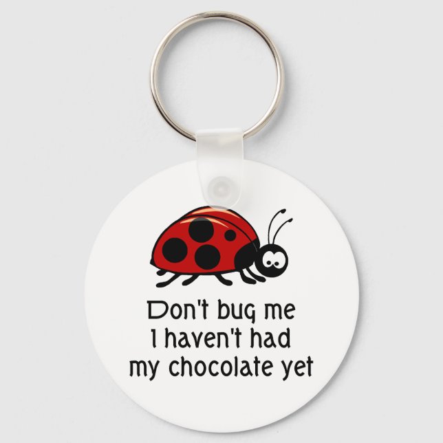 Chocolate Älskare Ladybug Keychain Nyckelring (Framsida)