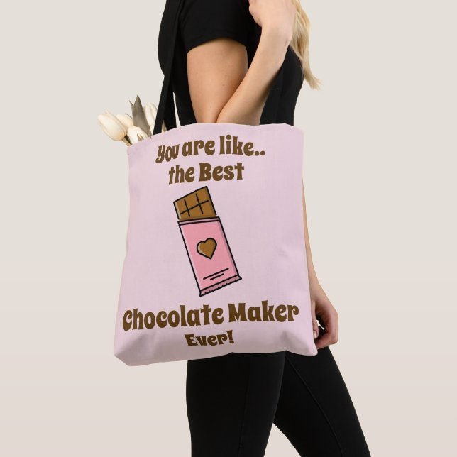 Chocolate Älskare Maker Crossbody Tote Bag Tygkasse (Närbild)