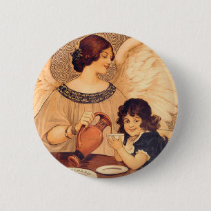 Chocolate Angel Fransk Antique Knapp