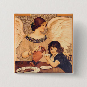 Chocolate Angel Fransk Antique Knapp