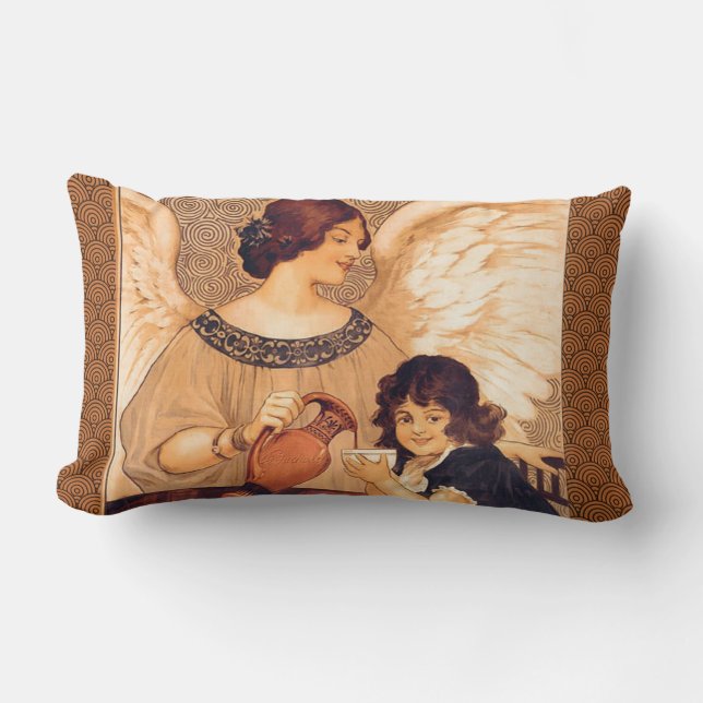 Chocolate Angel Fransk Antique Lumbarkudde (Framsida)