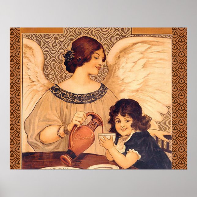 Chocolate Angel Fransk Antique Poster (Framsidan)