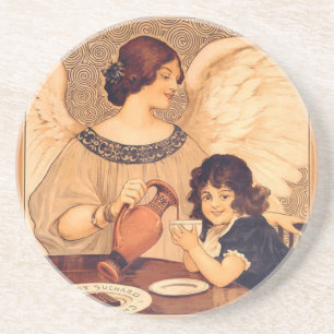 Chocolate Angel Fransk Antique Underlägg Sandsten