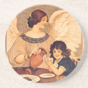 Chocolate Angel Fransk Antique Underlägg Sandsten