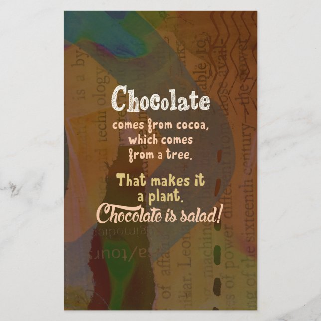 Chocolate är Salad! (Framsida)