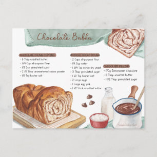 Chocolate Babka Recipe-vykort Vykort
