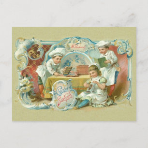 Chocolate Bakers Antique Vykort