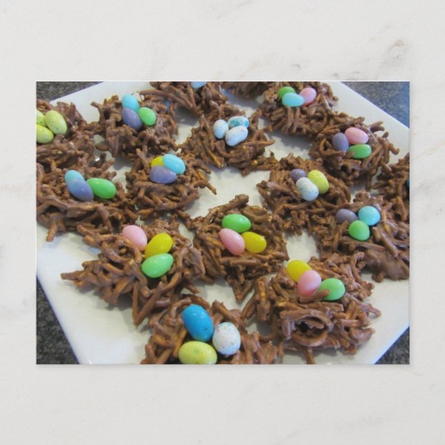 Chocolate Bird Nest Cookies Vykort (Framsida)