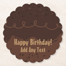 Chocolate Birthday Cake Frosting Underlägg Papper