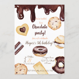 Chocolate Birthday Invitation Inbjudningar