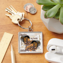 Chocolate Bits and Almonds Close Fotograph