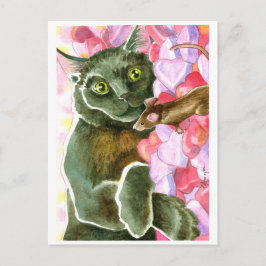 Chocolate Black Cat, Valentine Hearts Helg Vykort
