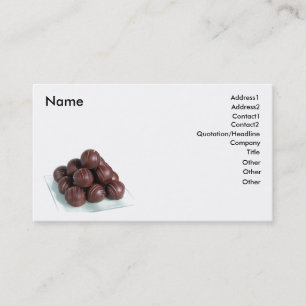 Chocolate Bollar affärskort Visitkort