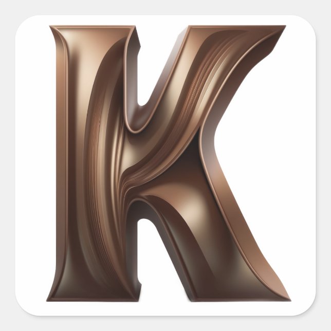 Chocolate brev K-klistermärken Fyrkantigt Klistermärke (Framsida)