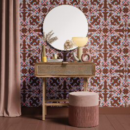 Chocolate Brown Baroque Ornamental Design