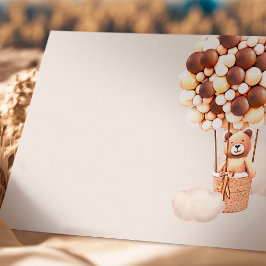 Chocolate Brown Bear Balloths Blank Enclosure Card Tilläggskort