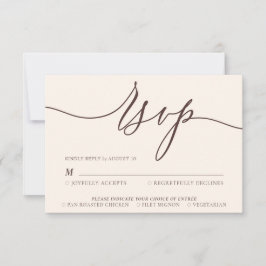 Chocolate Brown beige Minimal Modern OSA Kort