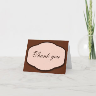 Chocolate Brown & Beige Tackkort-kort Tack Kort