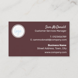 CHOCOLATE BROWN Business LOGOTYP COMPANY BRAND Visitkort
